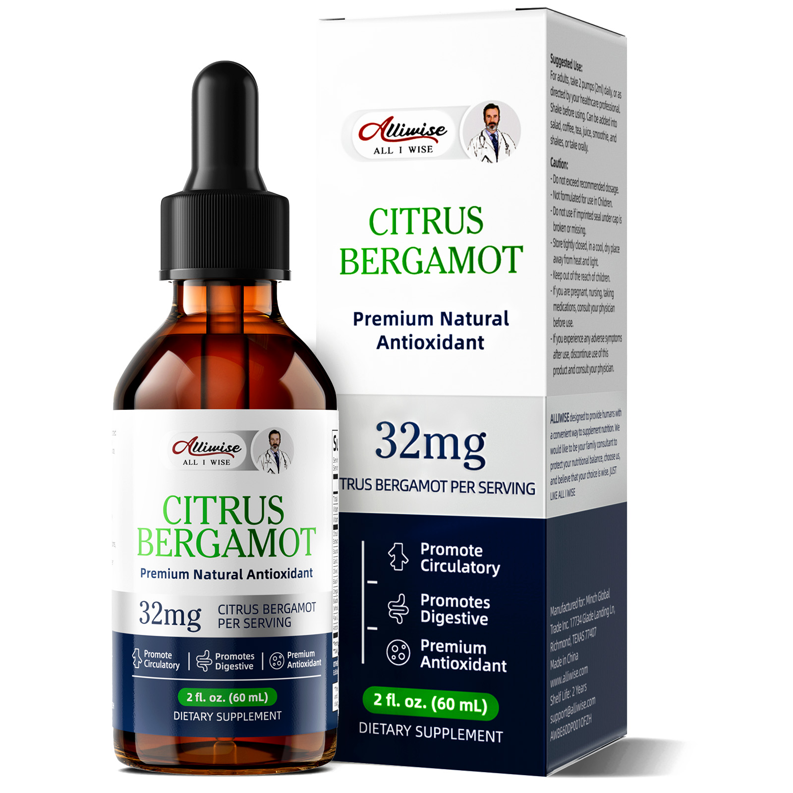 Health Wellness & Nutrition Center Llc - Premium Citrus Bergamout Drops for Promoting