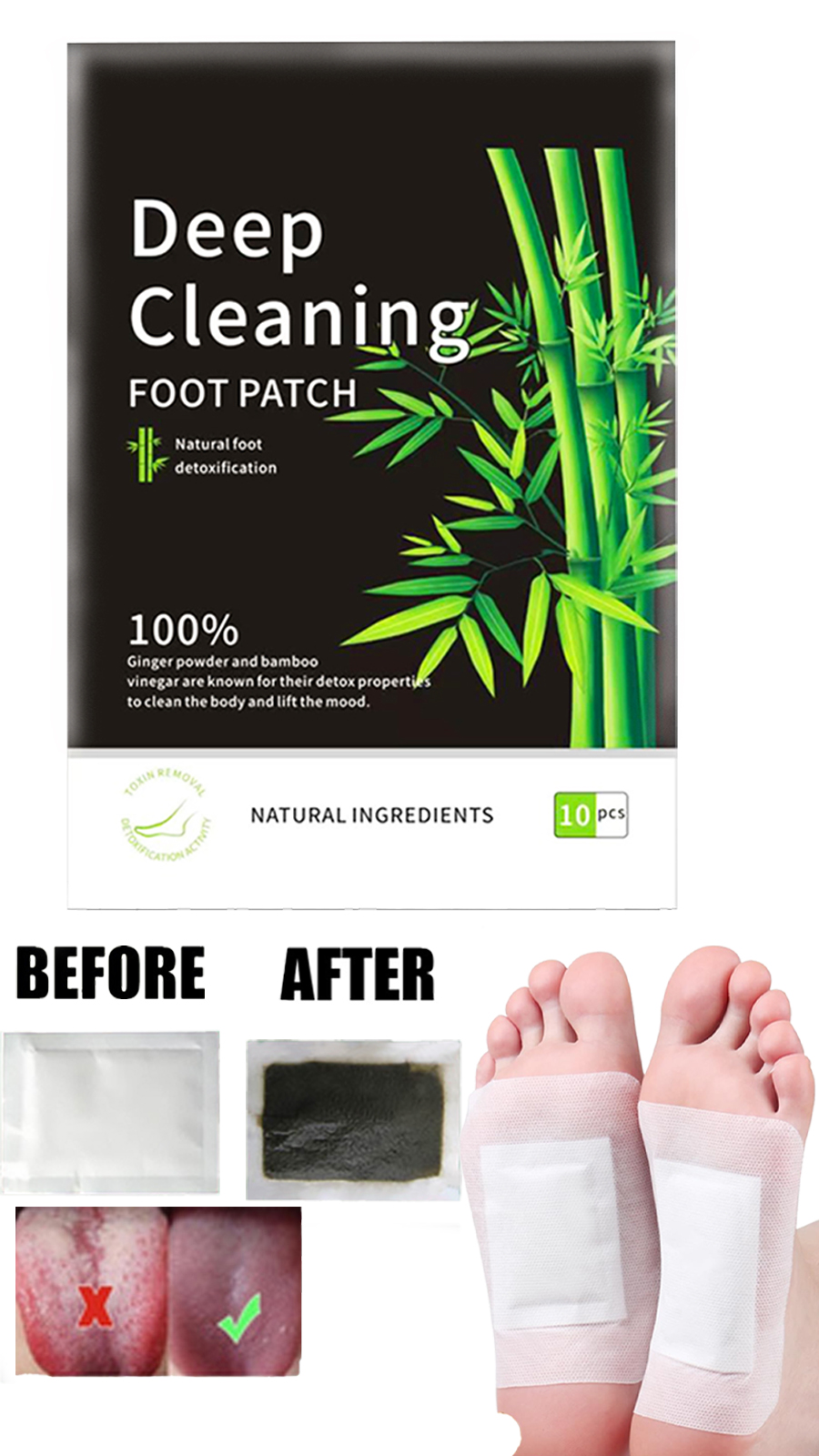 Detox Foot Patches Pads Natura - Detox Foot Patch recensione e prezzo