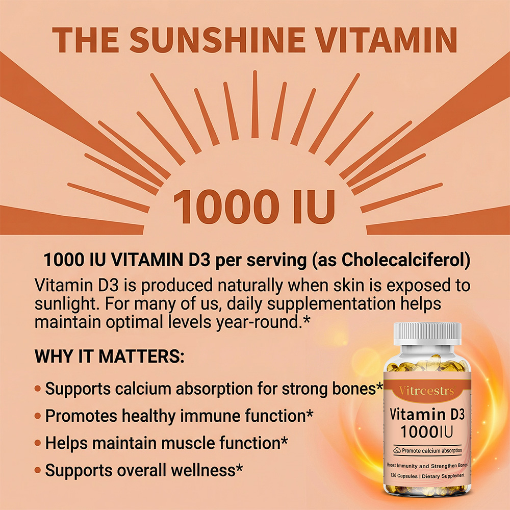 Vitamin D3 1000 IU Capsules, S - Health Wellness & Nutrition Center Llc recensione e prezzo