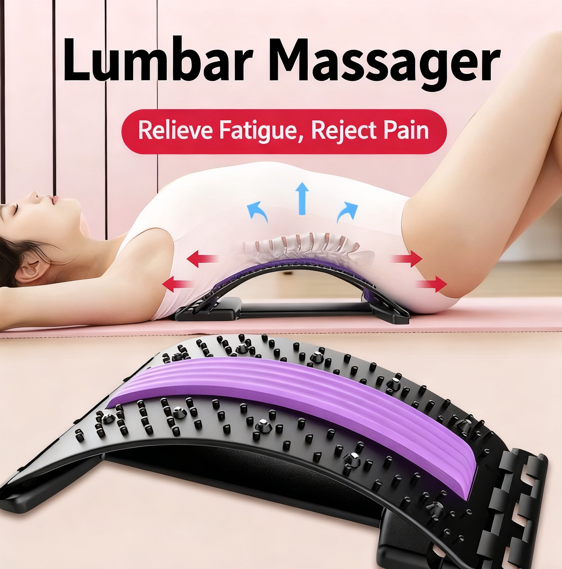 Lumbar Support Back Massager V - Back Stretcher Lumbar recensione e prezzo