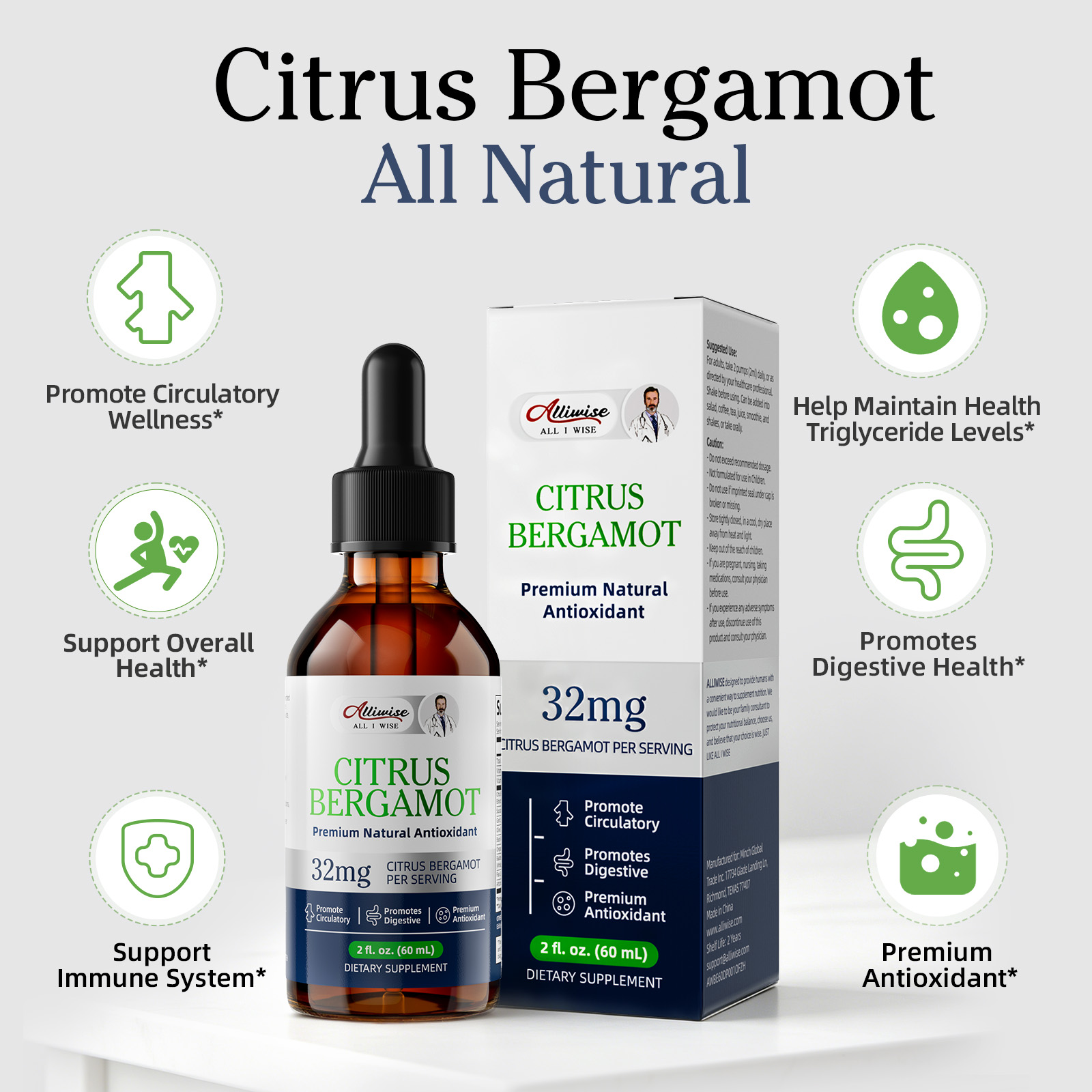 Premium Citrus Bergamout  Drop - Health Wellness & Nutrition Center Llc recensione e prezzo